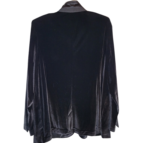 Lane Bryant The Bryant Blazer black velvet blazer with satiny lapel Size 20 - Picture 4 of 9